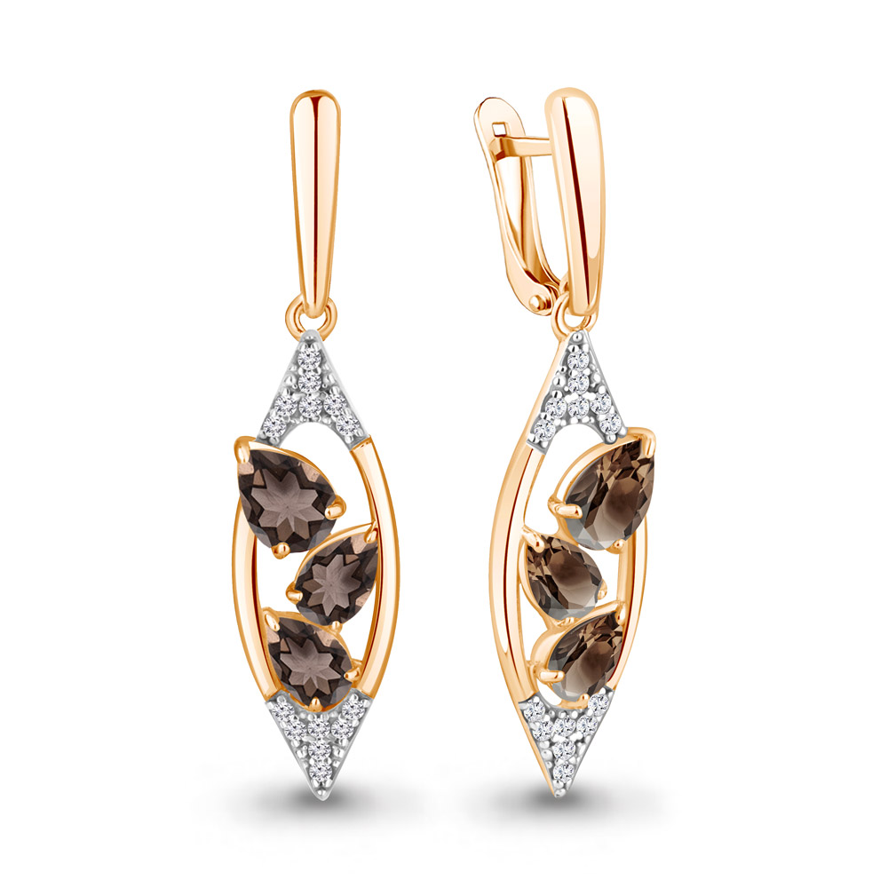 

Серьги из серебра с кварцем Aquamarine Aquamarine 4782901А_925_з, 4782901А_925_з