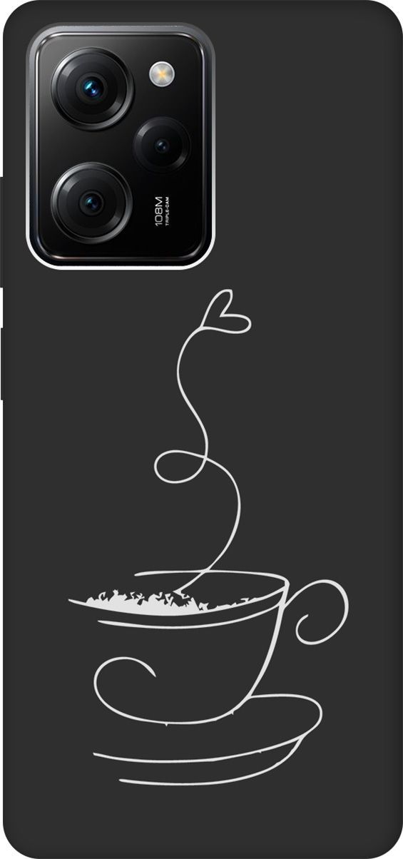 

Чехол на Poco X5 Pro 5G с 3D принтом "Coffee Love W" черный, Черный;белый, 158265