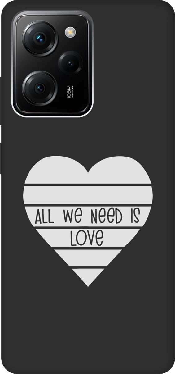 

Чехол на Poco X5 Pro 5G "All We Need is Love W" черный, Черный;белый, 158265