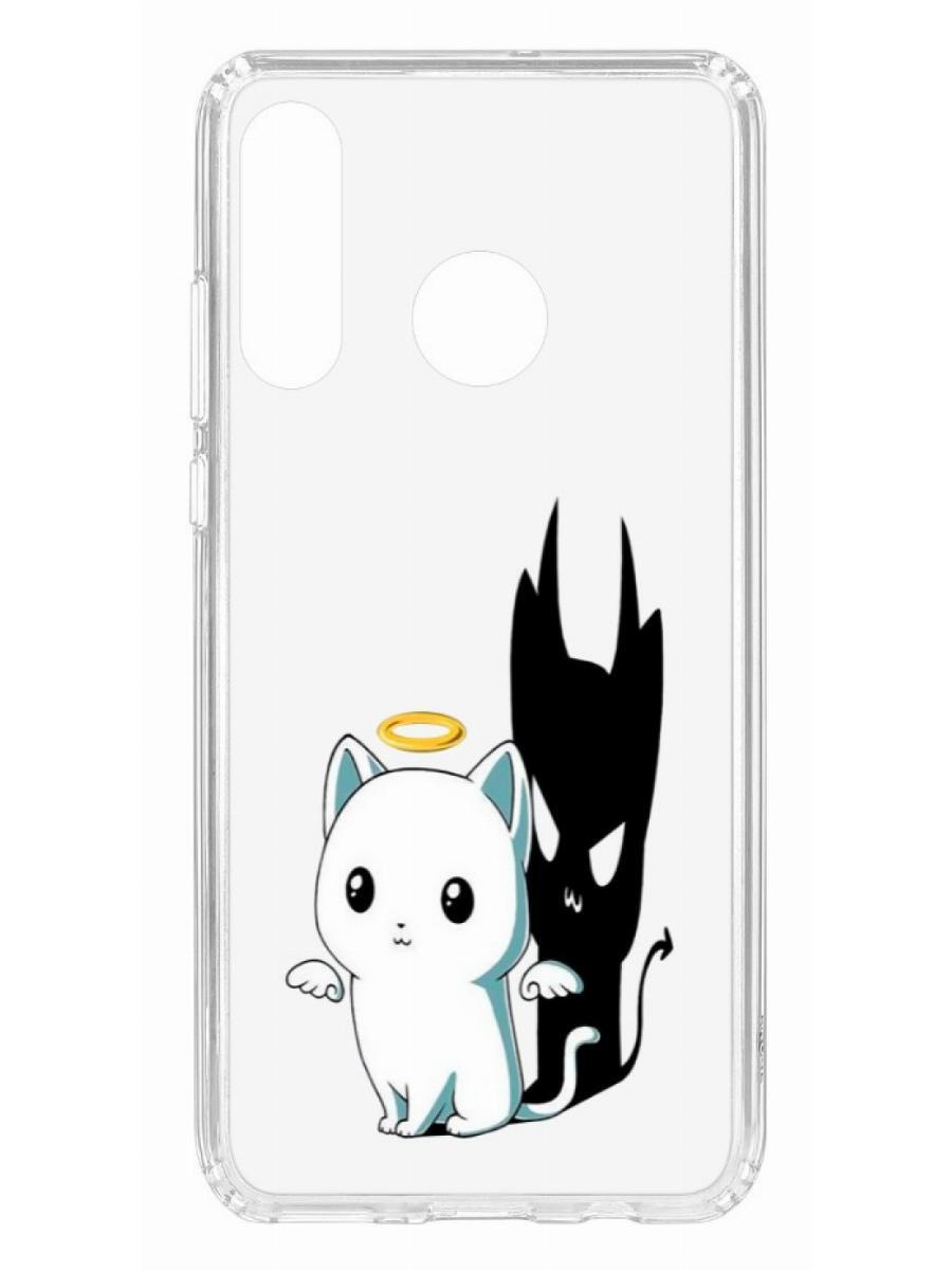 

Чехол на Huawei P30 Lite Kruche Print Angel Demon