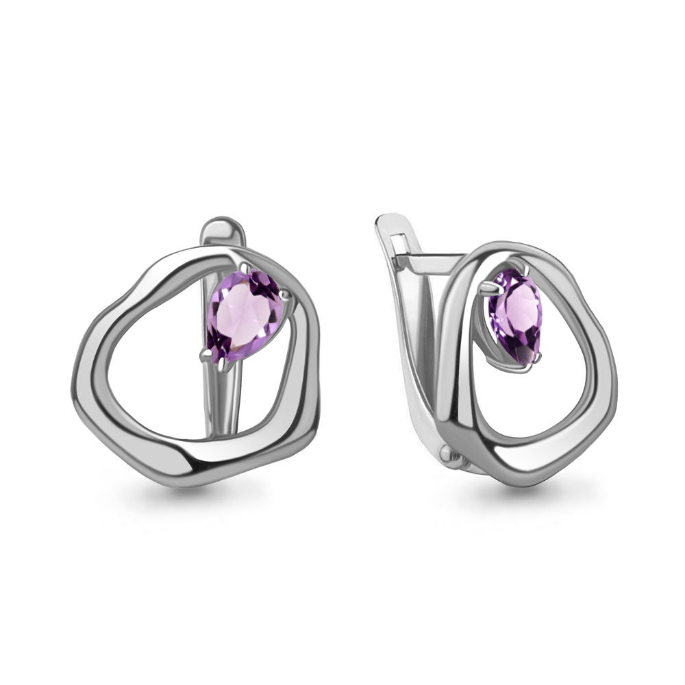 

Серьги из серебра с аметистом Aquamarine Aquamarine 4782304_925_р, 4782304_925_р
