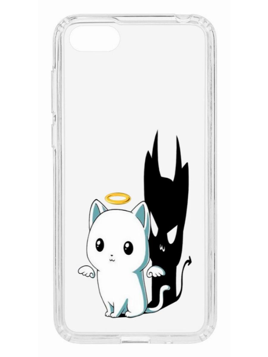 

Чехол на Huawei Honor 7A Kruche Print Angel Demon