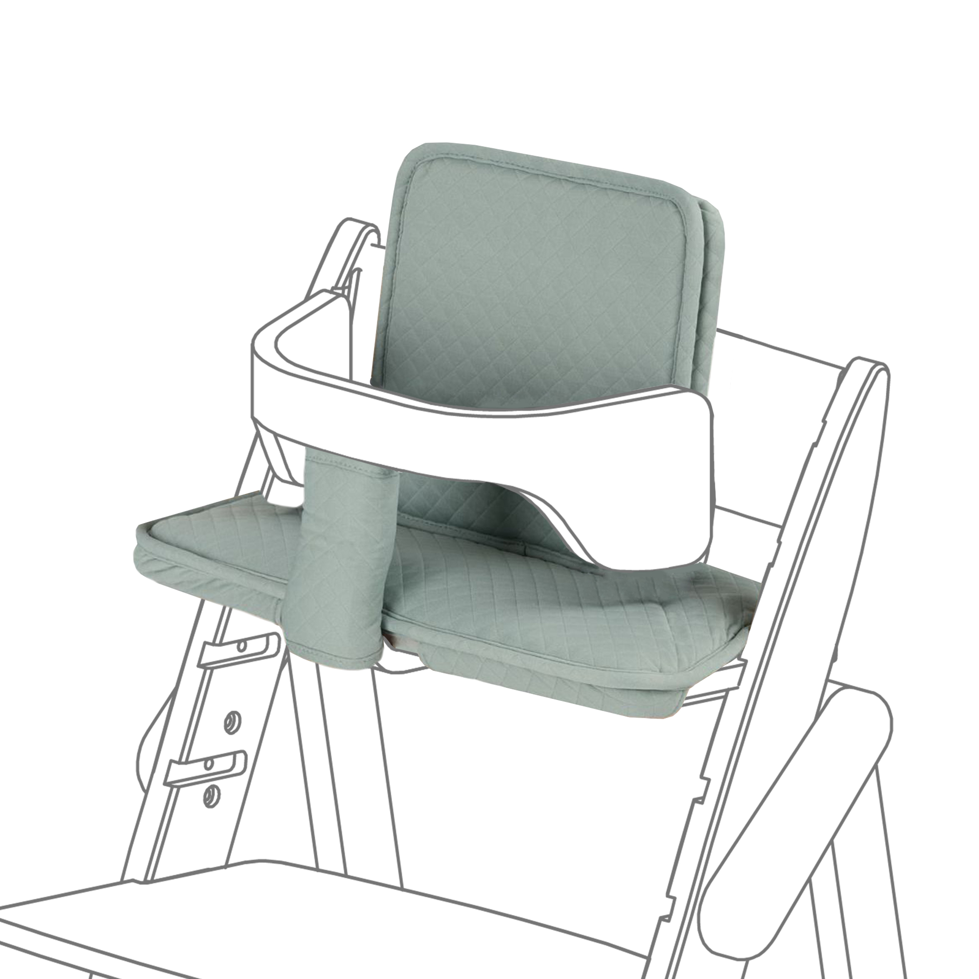 Набор подушек Moji Cushion Set для стульчика Yippy mint 12003342213 набор подушек moji cushion set для стульчика yippy mint 12003342213