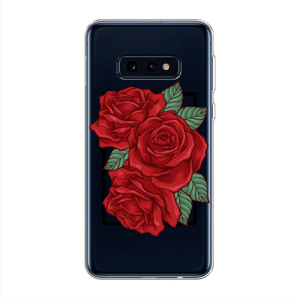 

Чехол на Samsung Galaxy S10E "Три алые розы", Красный, 27250-2