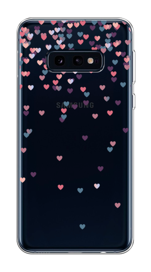 

Чехол на Samsung Galaxy S10E "Посыпка сердечки", Розовый;фиолетовый, 27250-3