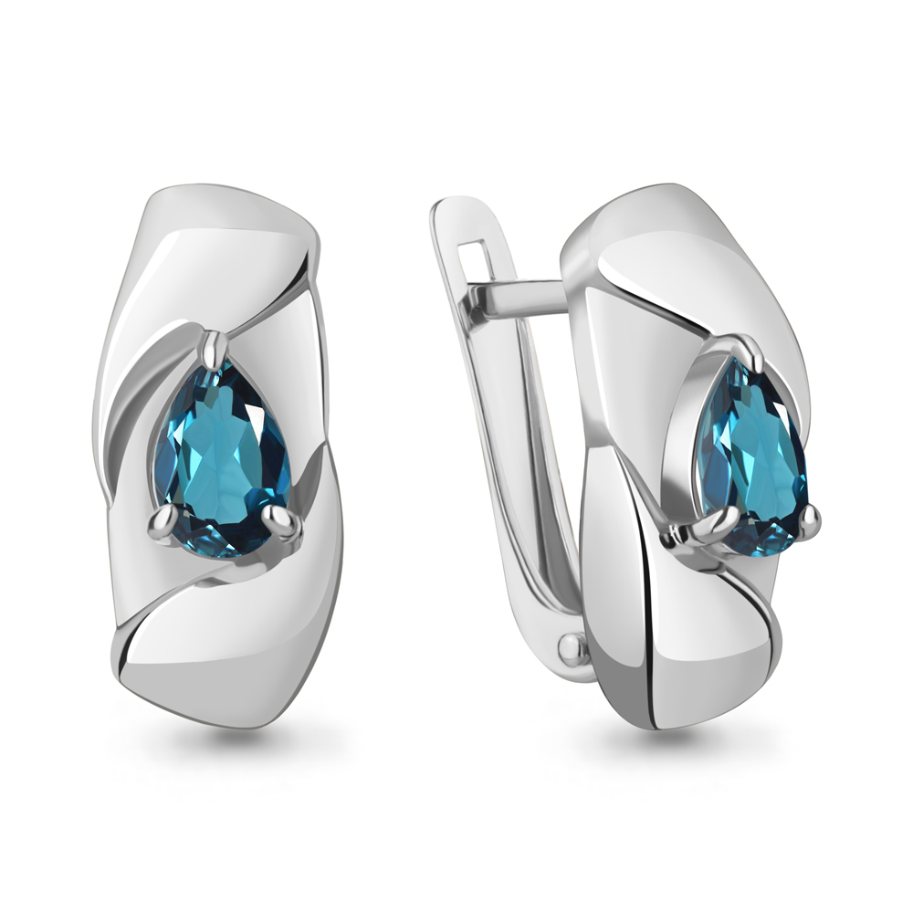 

Серьги из серебра с топазом Aquamarine Aquamarine 4782008_925_р, 4782008_925_р