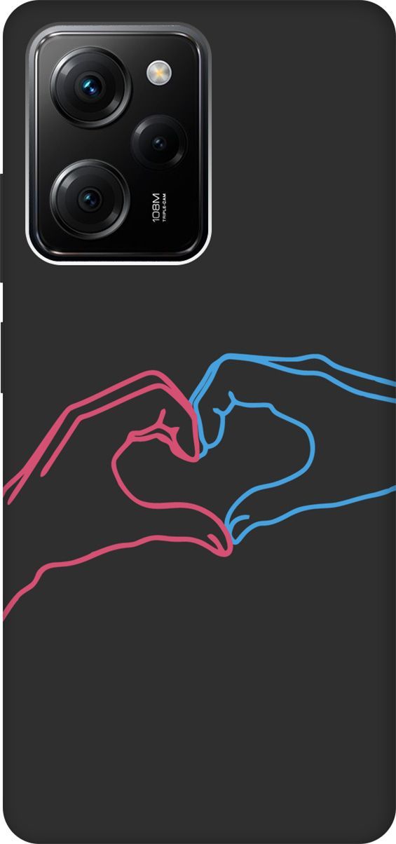 

Чехол на Xiaomi Poco X5 Pro 5G с 3D принтом "Fall in Love" черный, Черный;голубой, 158264