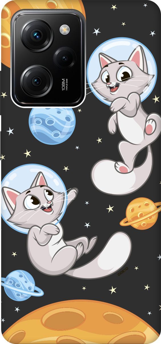 

Чехол на Xiaomi Poco X5 Pro 5G с 3D принтом "CosmoCats" черный, Черный;серый, 158264