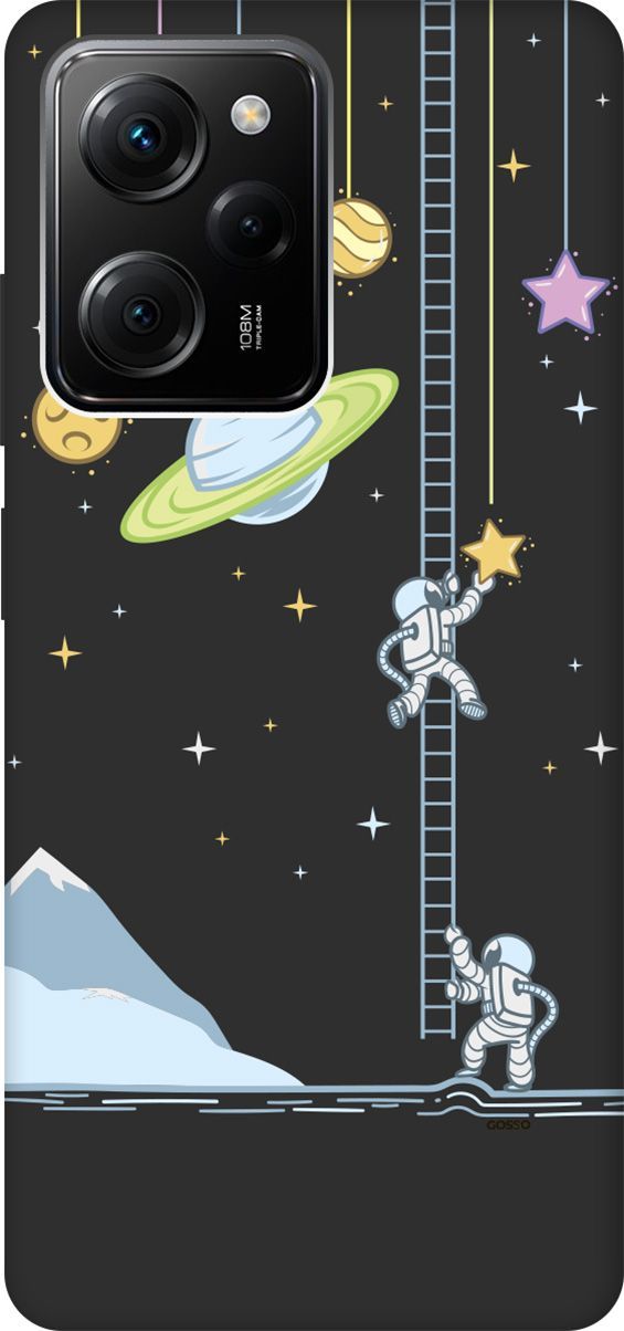 

Чехол на Poco X5 Pro 5G "Ladder into Space" черный, Черный;белый, 158264