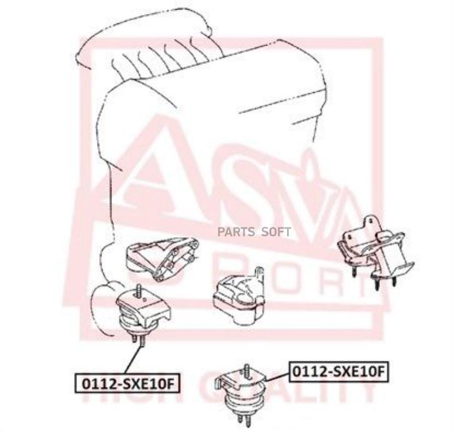 

Опора двигателя ASVA 0112SXE10F