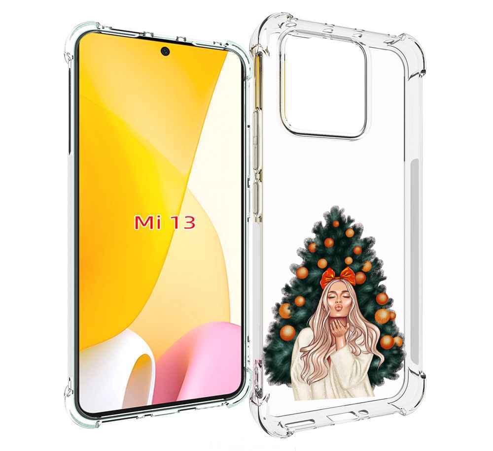 

Чехол MyPads девушка-под-елкой-с-мандаринами женский для Xiaomi 13, Прозрачный, Tocco