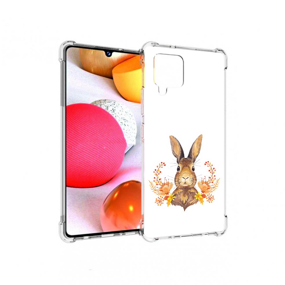 

Чехол MyPads Tocco для Samsung Galaxy A42 зайка в цветах (PT226910.539.349), Прозрачный, Tocco