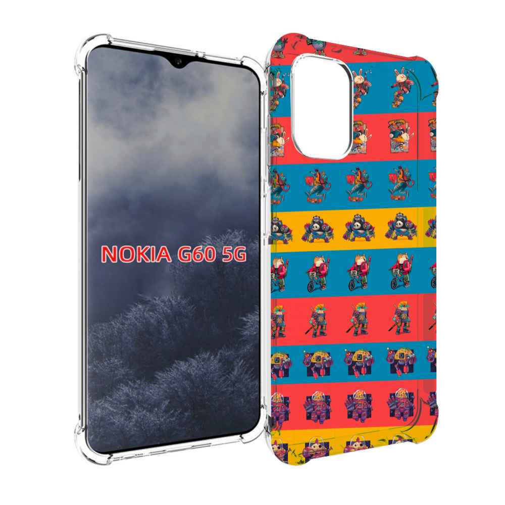 

Чехол MyPads много стикеров для Nokia G60 5G, Прозрачный, Tocco