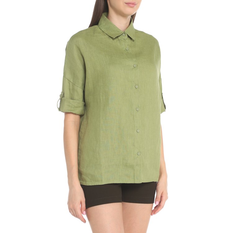 

Рубашка женская Maison David MLY2115 зеленая S, Зеленый, MLY2115