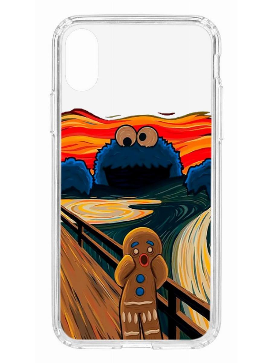 Чехол на iPhone X Kruche Print Cookie Scream