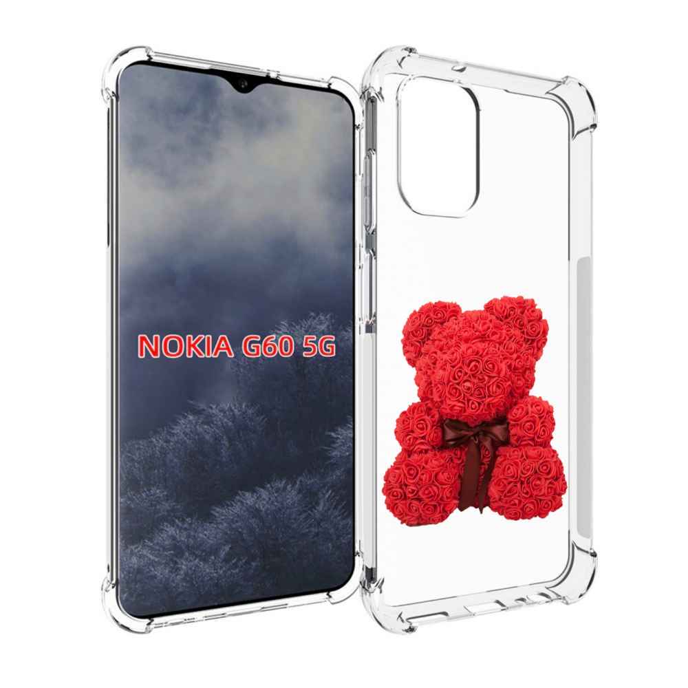 

Чехол MyPads мишка-из-розочек для Nokia G60 5G, Прозрачный, Tocco