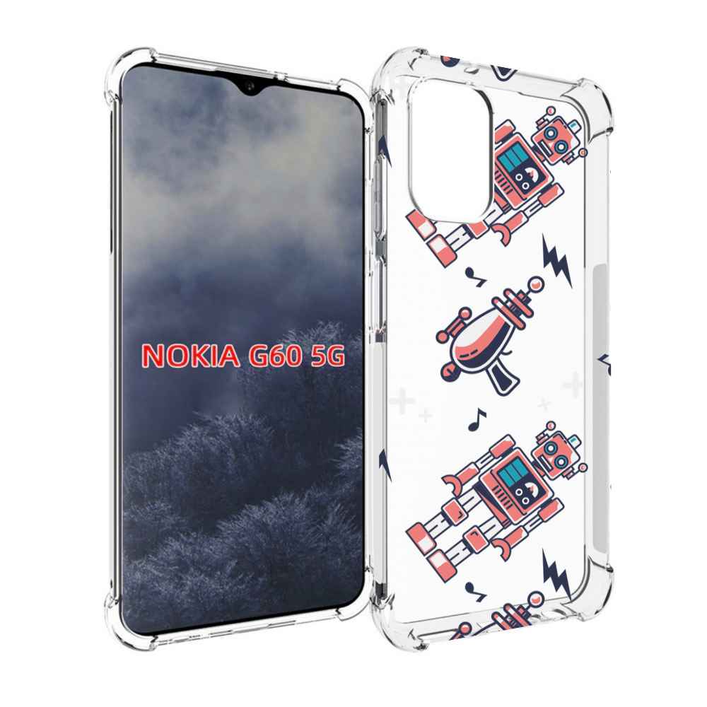 

Чехол MyPads мини-роботы для Nokia G60 5G, Прозрачный, Tocco