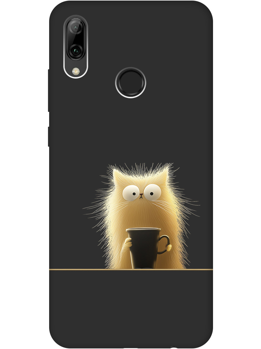 

Силиконовый чехол на Honor 10 Lite, Huawei P Smart (2019) с принтом матовый черный 820054, Золотистый;белый;черный, 720145812