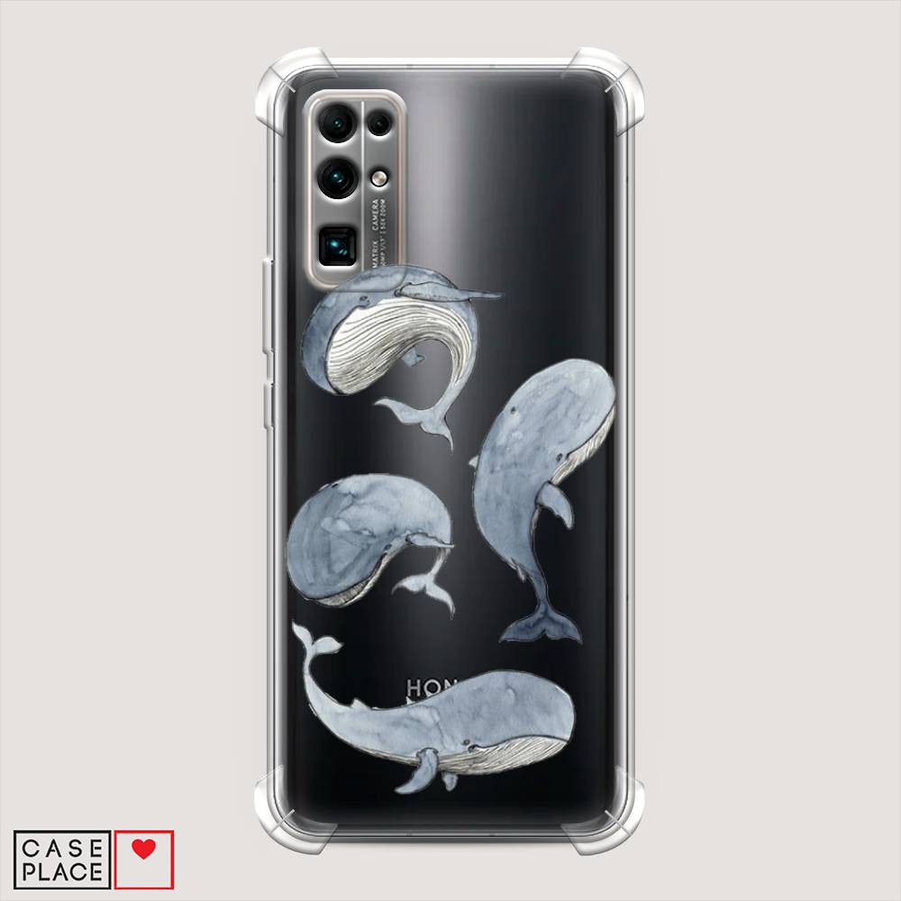 

Чехол Awog на Honor 30 "Киты", Белый;прозрачный;голубой, 612151-1