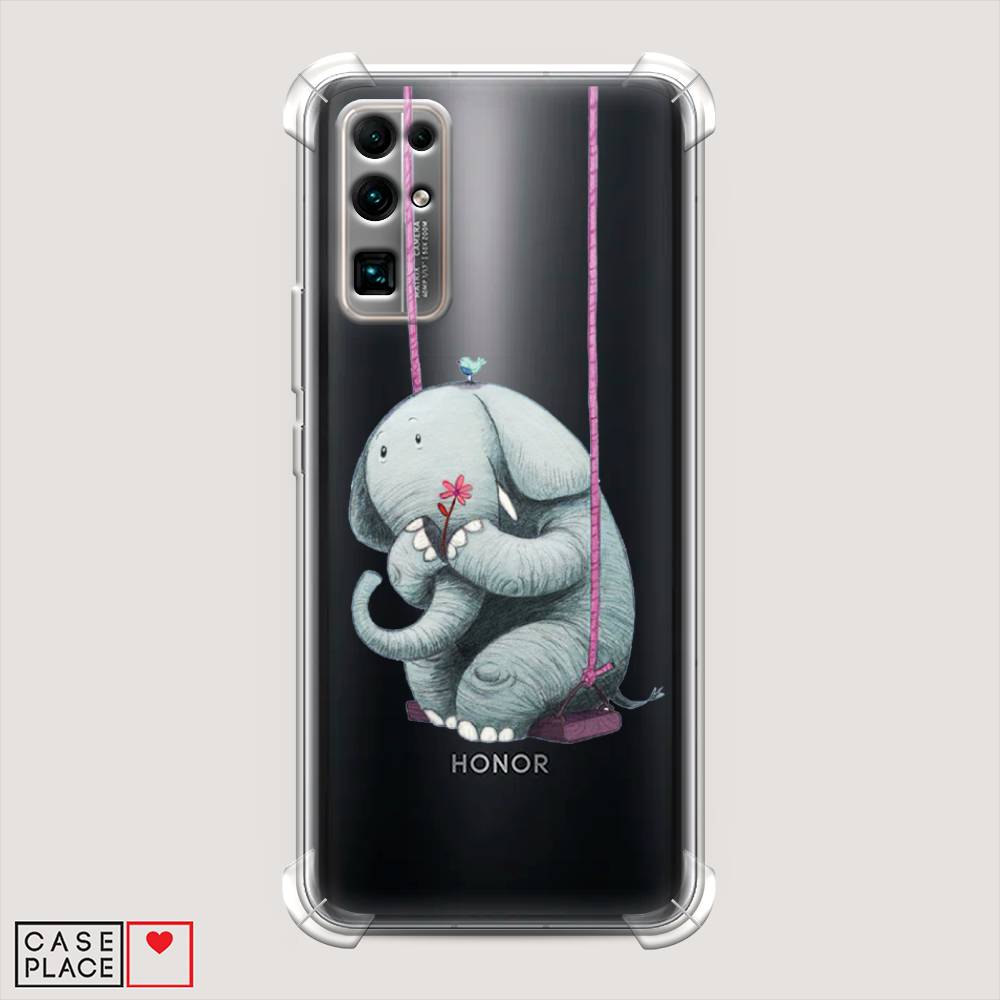 

Чехол Awog на Honor 30 "Грустный слоник", Розовый, 612151-1