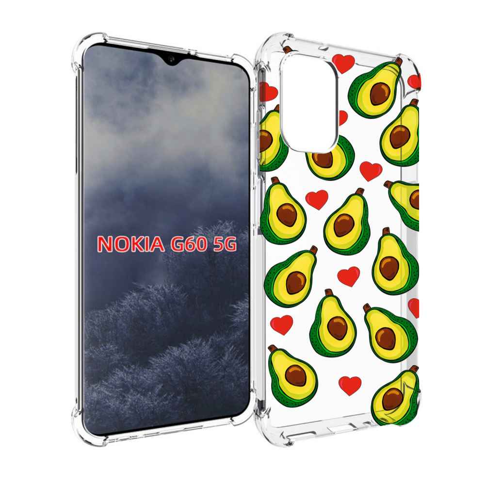 

Чехол MyPads миленькие-авокадо для Nokia G60 5G, Прозрачный, Tocco