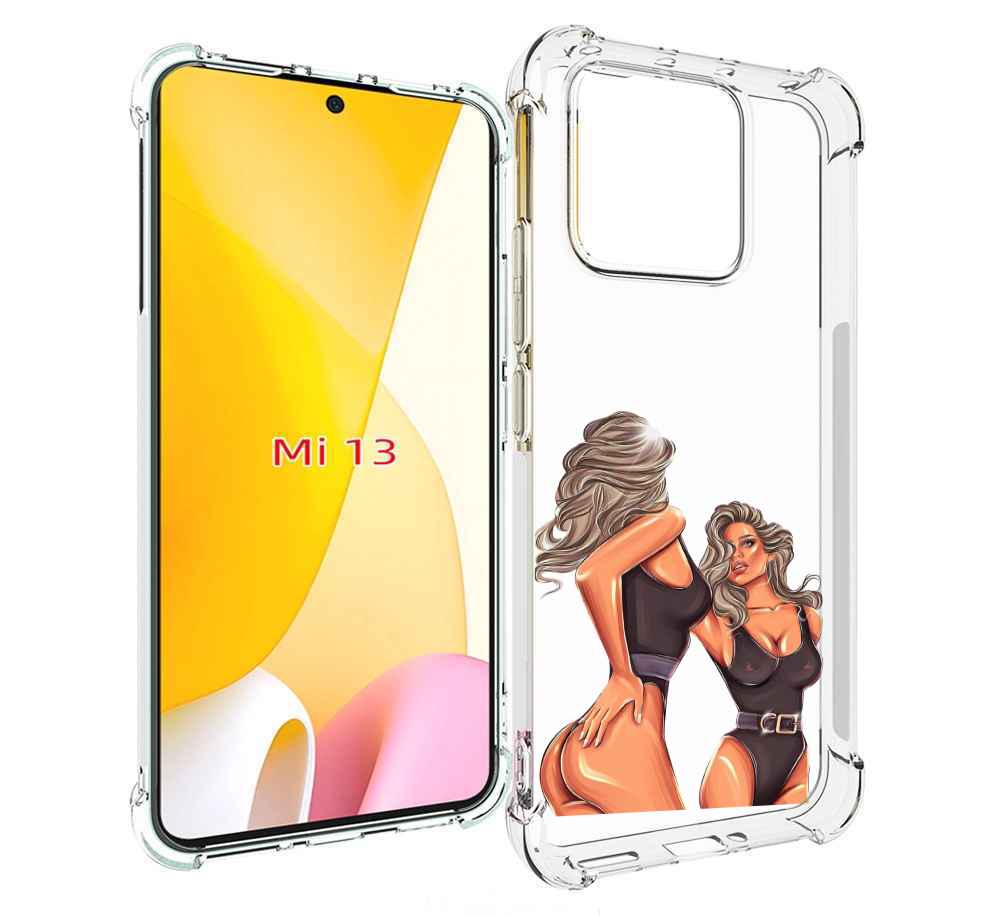 

Чехол MyPads девушка-в-купальнике-черном женский для Xiaomi 13, Прозрачный, Tocco