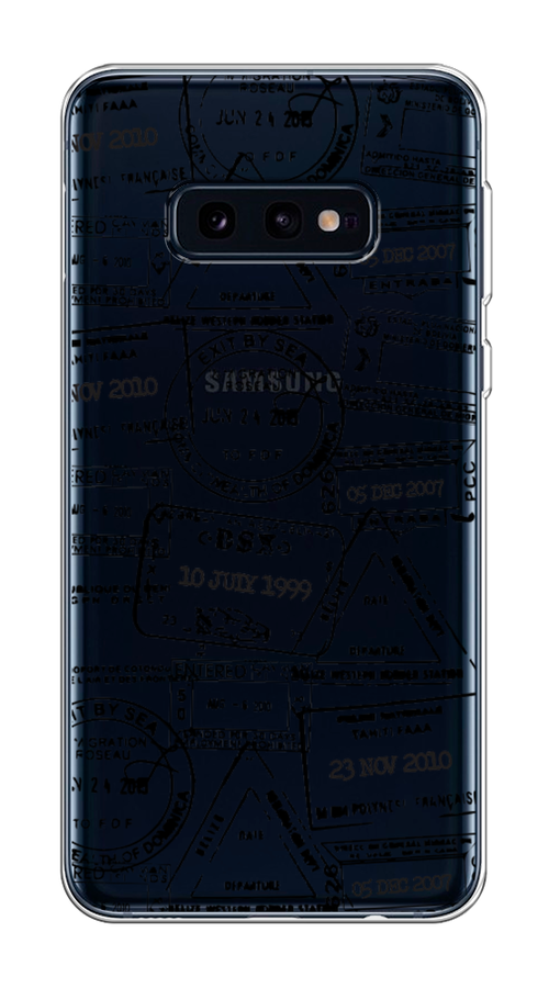 

Чехол на Samsung Galaxy S10E "Visa stamps 2", Белый;черный;серый, 27250-2