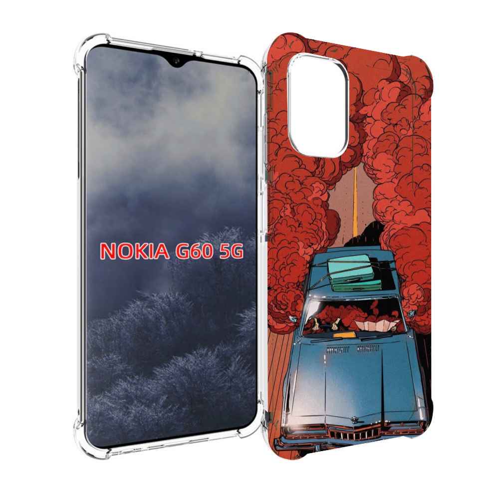 

Чехол MyPads машина мчится с дымком для Nokia G60 5G, Прозрачный, Tocco