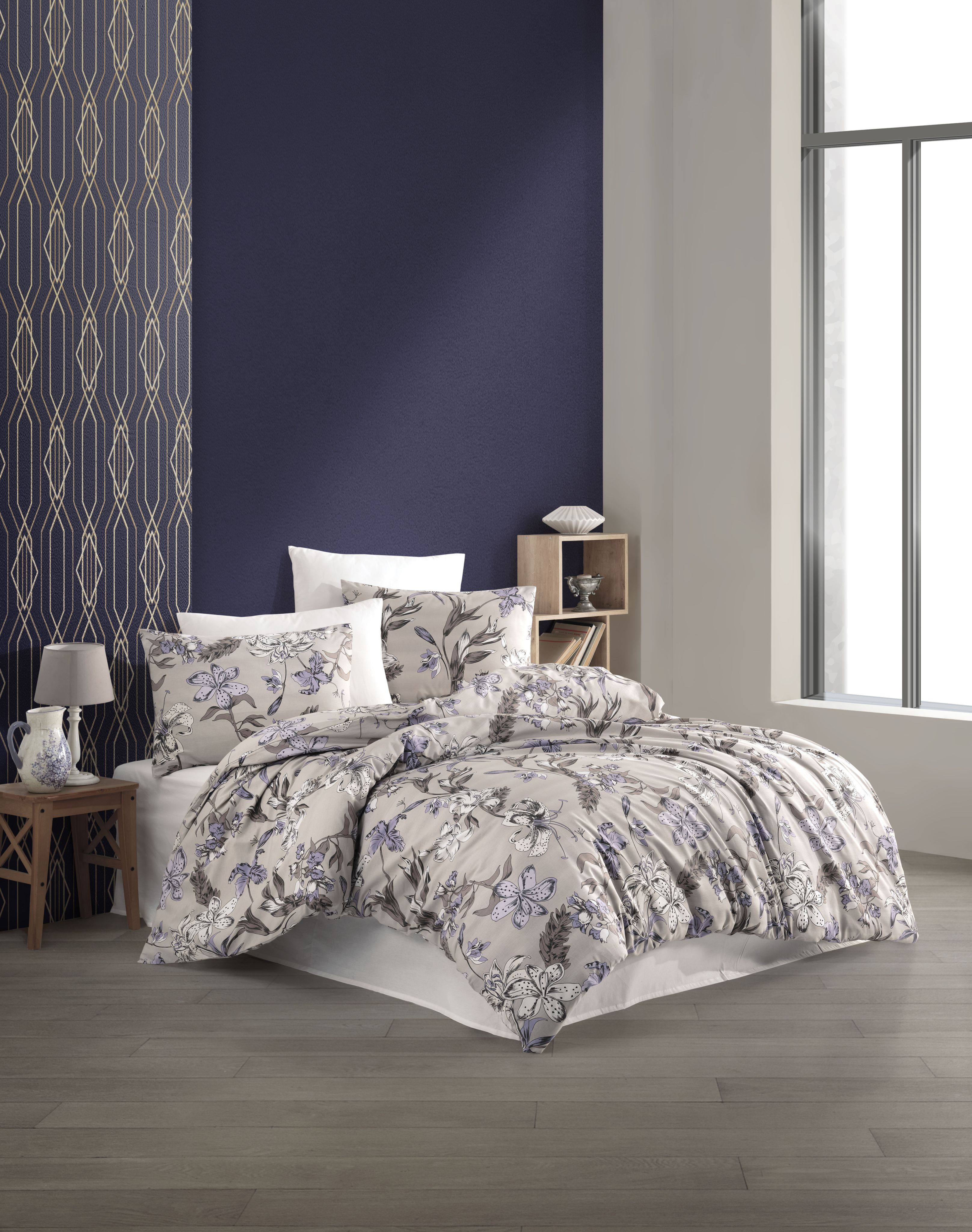 Комплект постельного белья MAJOLI Fiori Lilac евро