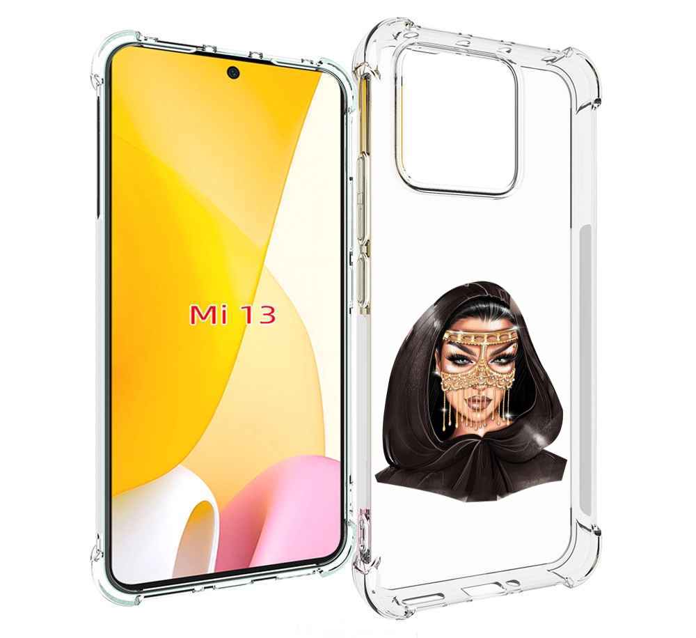 

Чехол MyPads девушка-в-золотой-маске для Xiaomi 13, Прозрачный, Tocco