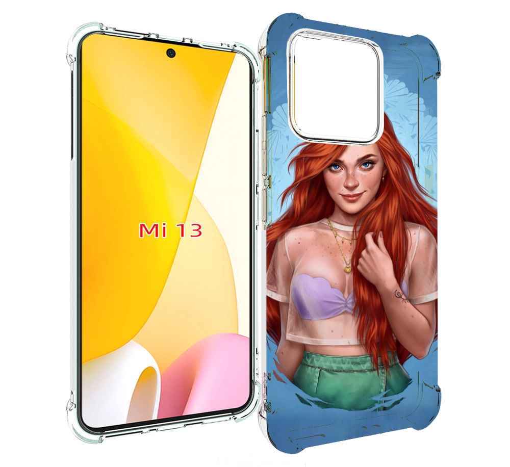 

Чехол MyPads девушка-в-голубом-фоне женский для Xiaomi 13, Прозрачный, Tocco