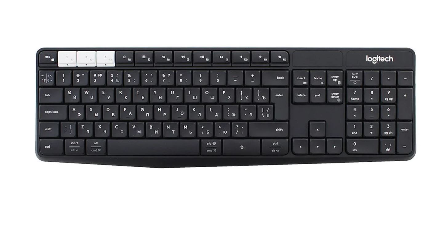 Клавиатура Logitech K375s US беспроводная, Graphite, Offwhite, Y-R0061, C-U0007