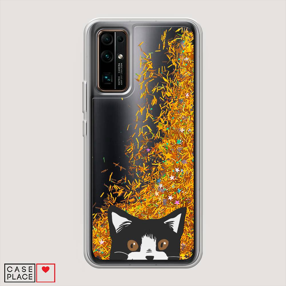 

Чехол Awog на Honor 30 "Подглядывающий кот", Черный, 612190-1