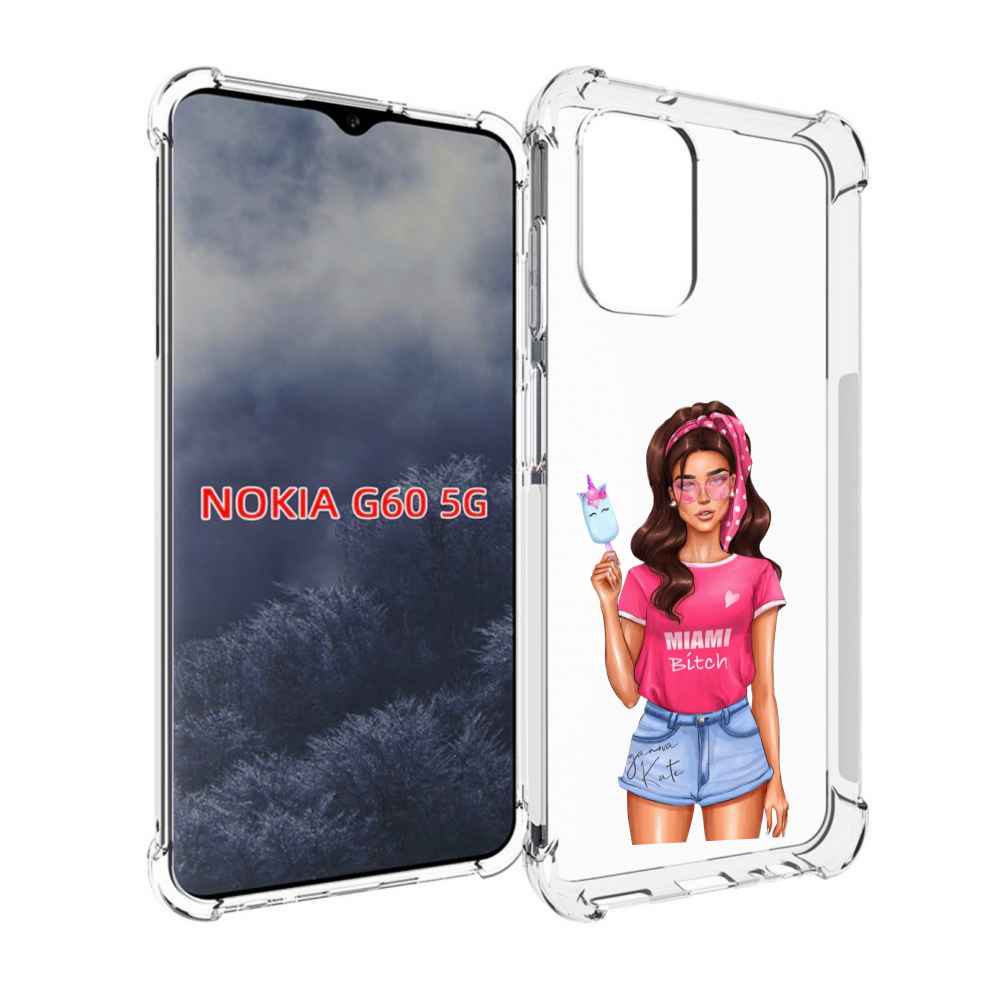 

Чехол MyPads майами-битч женский для Nokia G60 5G, Прозрачный, Tocco