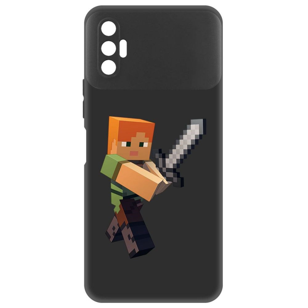 

Чехол-накладка Софт Minecraft-Алекс для TECNO Spark 8P, Черный