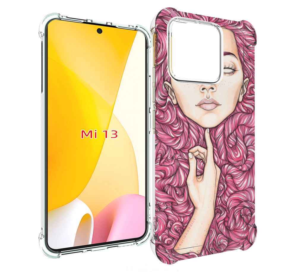 

Чехол MyPads девушка утонула в волосах женский для Xiaomi 13, Прозрачный, Tocco