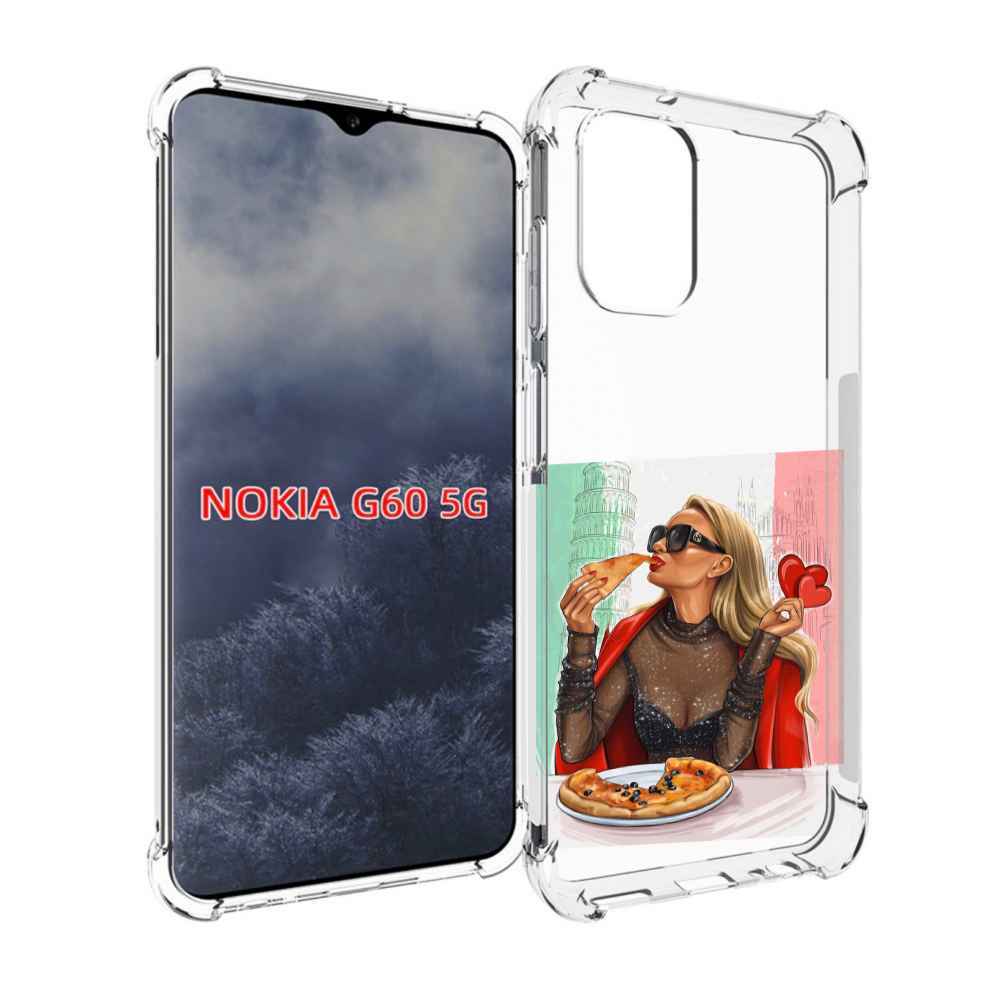 

Чехол MyPads любительница-пиццы женский для Nokia G60 5G, Прозрачный, Tocco