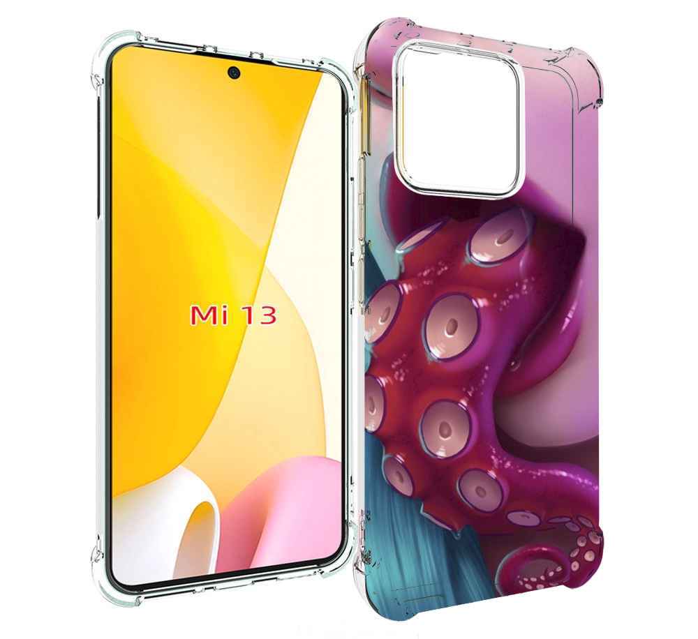 

Чехол MyPads девушка с щупальцой женский для Xiaomi 13, Прозрачный, Tocco