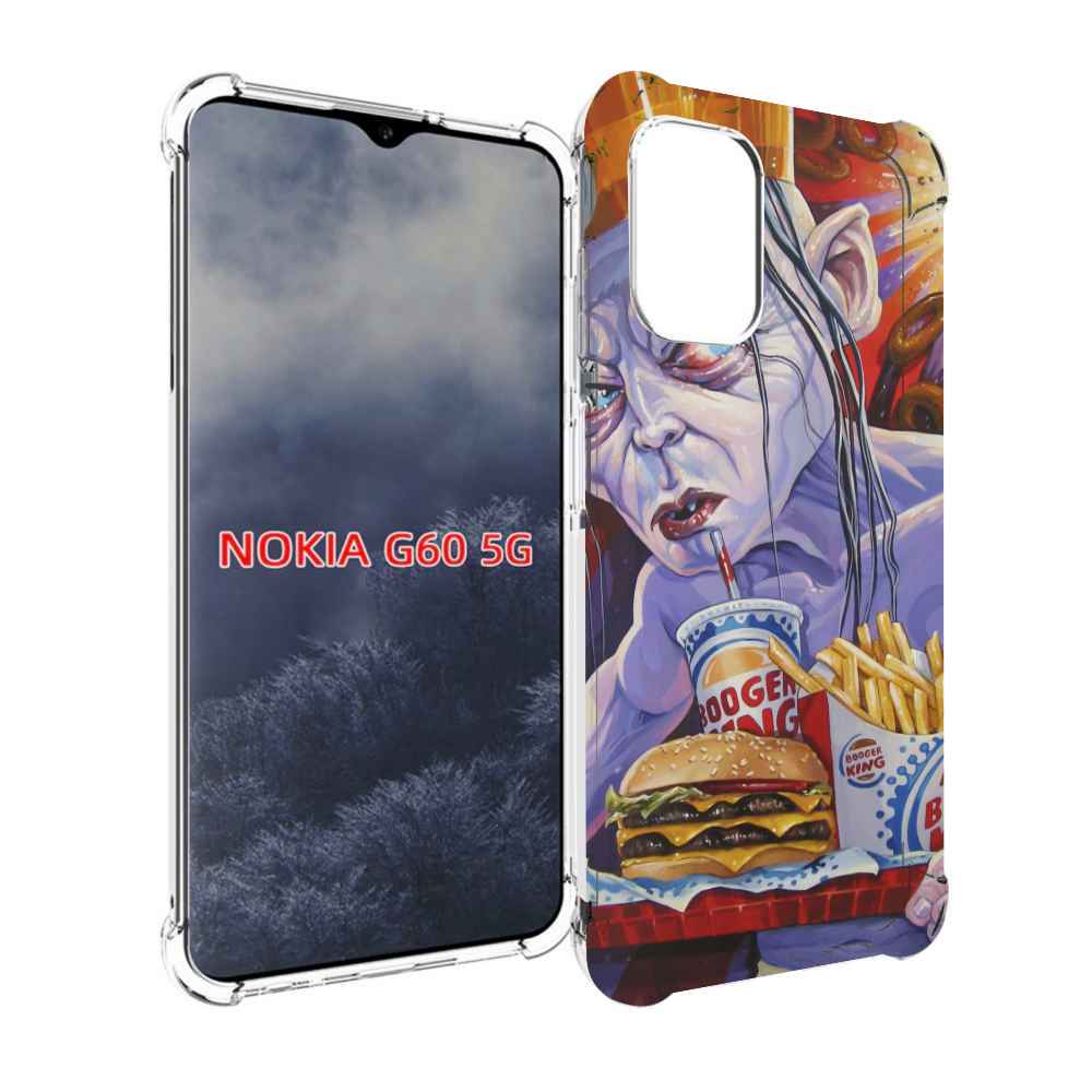 

Чехол MyPads любитель бургер кинга для Nokia G60 5G, Прозрачный, Tocco