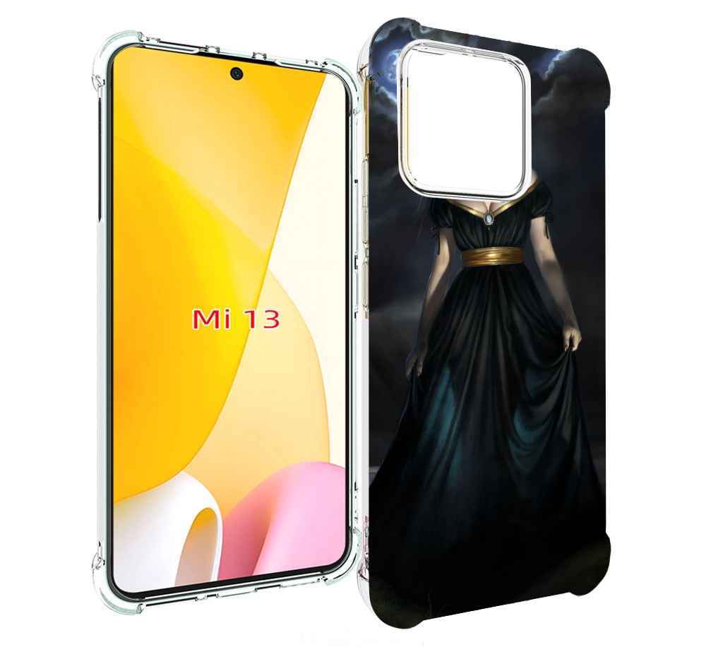 

Чехол MyPads девушка с порезом на горле женский для Xiaomi 13, Прозрачный, Tocco