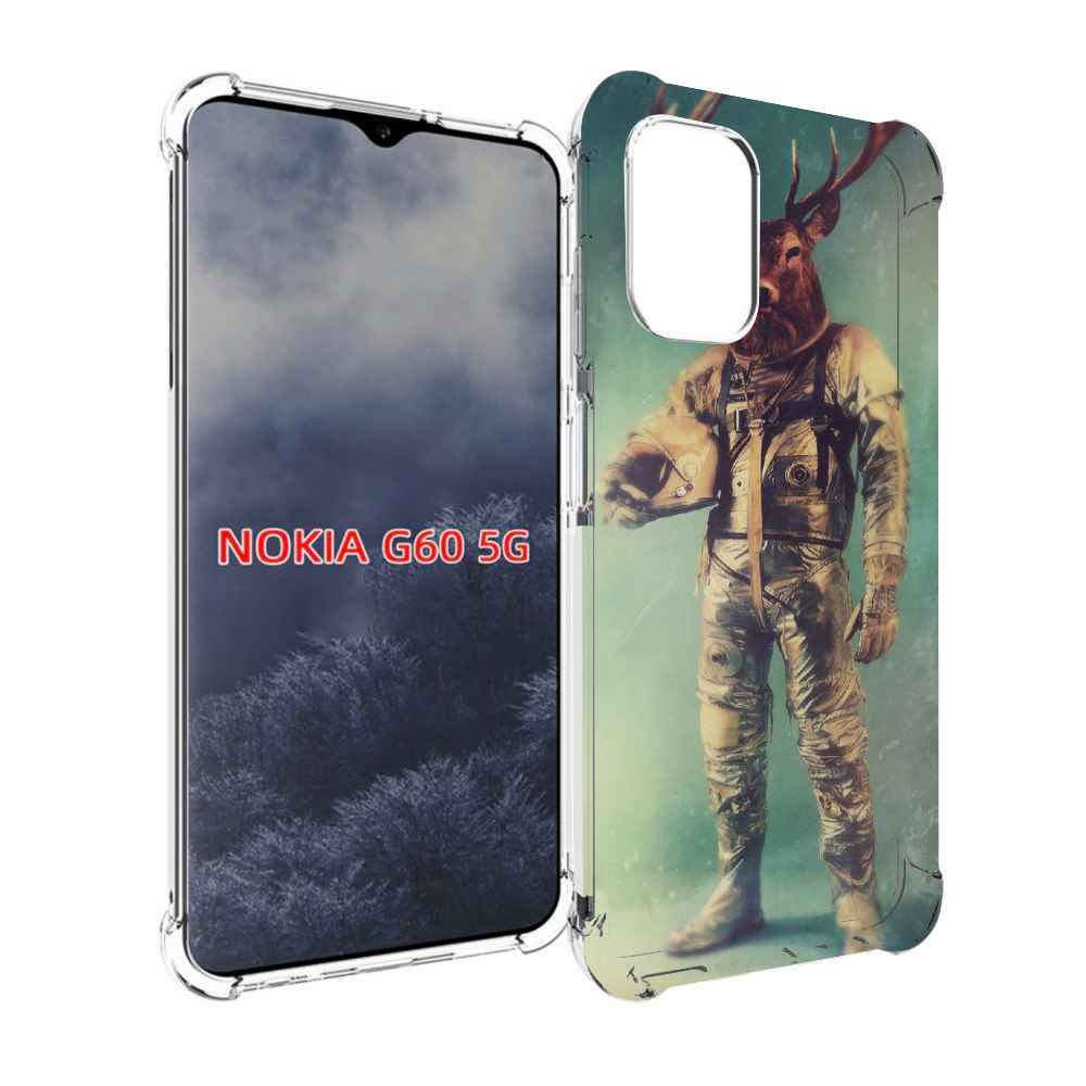 

Чехол MyPads лось космонавт для Nokia G60 5G, Прозрачный, Tocco