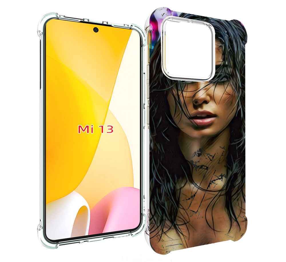 

Чехол MyPads девушка с мокрыми волосами женский для Xiaomi 13, Прозрачный, Tocco