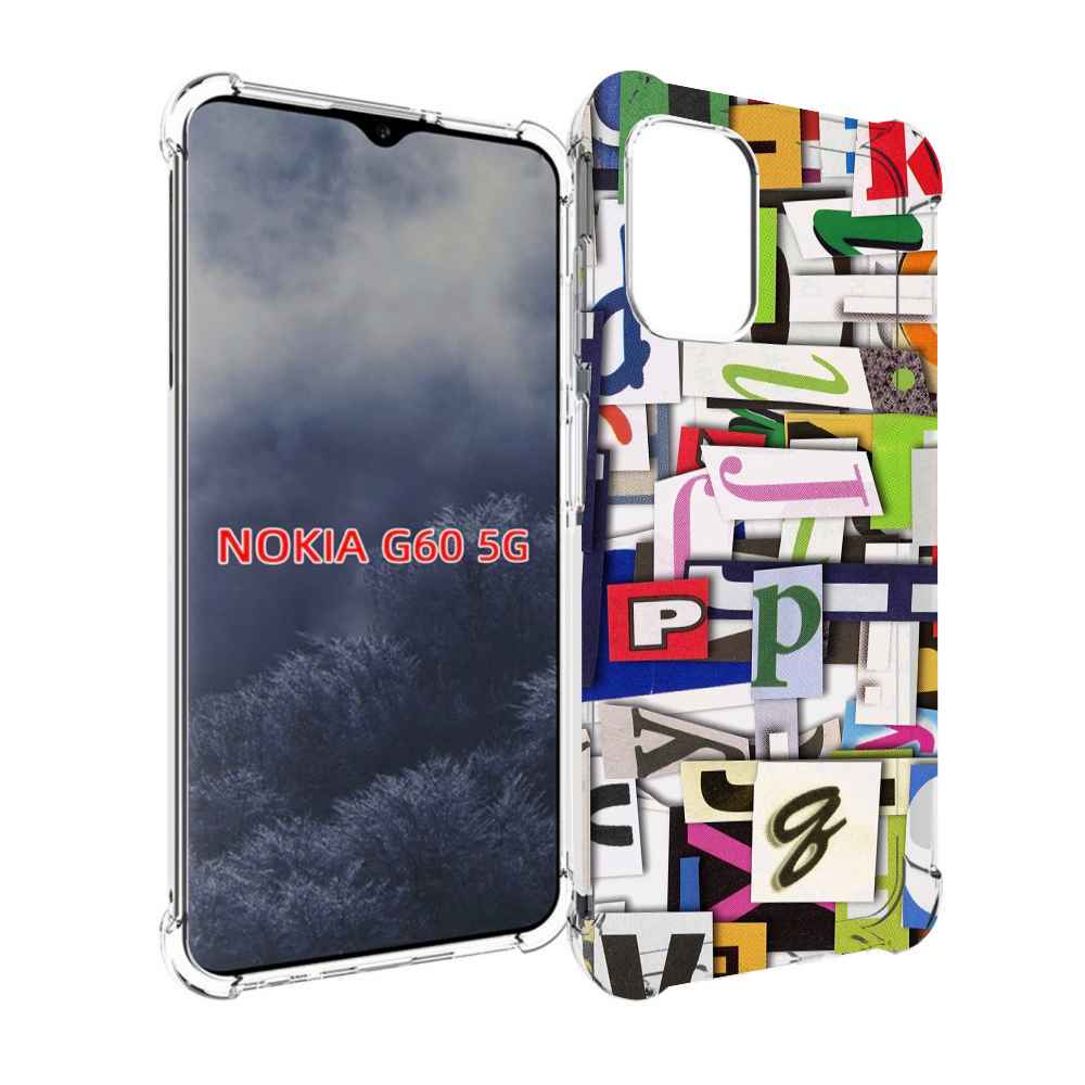 

Чехол MyPads ломанные-буквы для Nokia G60 5G, Прозрачный, Tocco