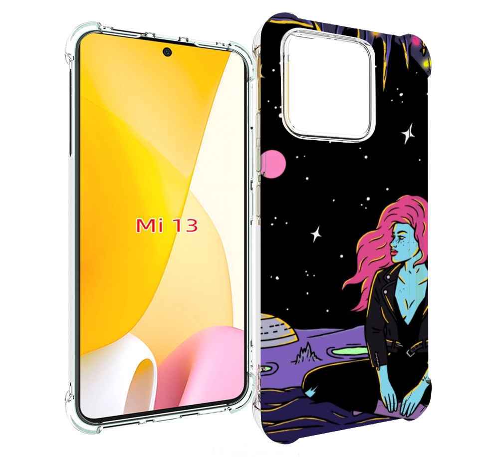 

Чехол MyPads девушка с красными волосами в космосе женский для Xiaomi 13, Прозрачный, Tocco