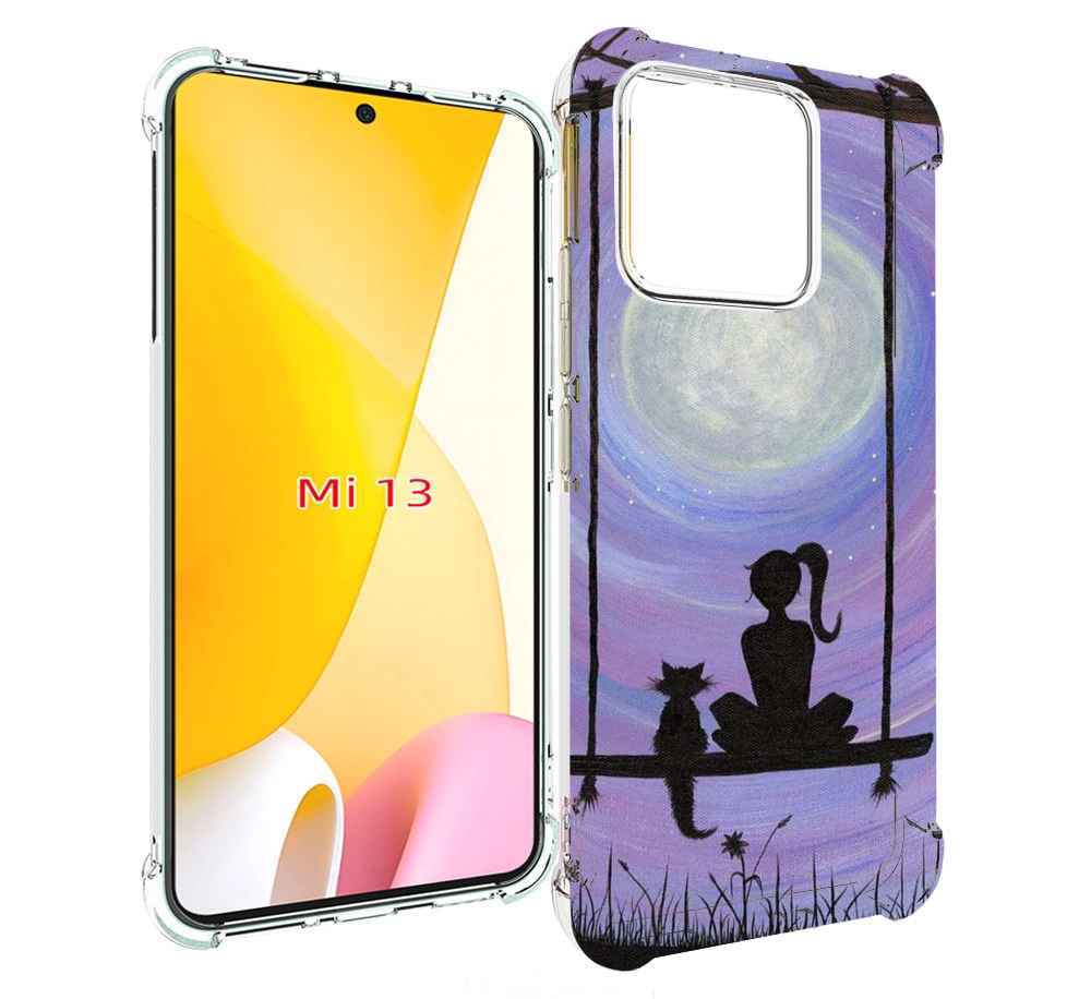 

Чехол MyPads девушка с котом на качеле женский для Xiaomi 13, Прозрачный, Tocco