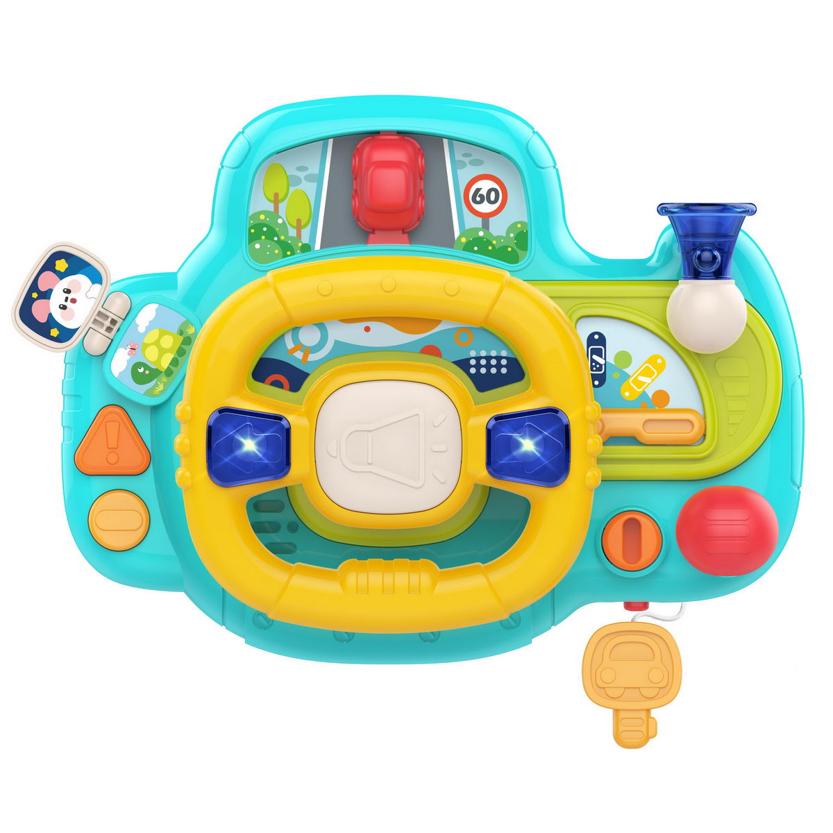 Развивающая игрушка Huanger Музыкальный руль Smart музыкальный руль в машину zhorya забавные зверята звуковые эффекты розовый