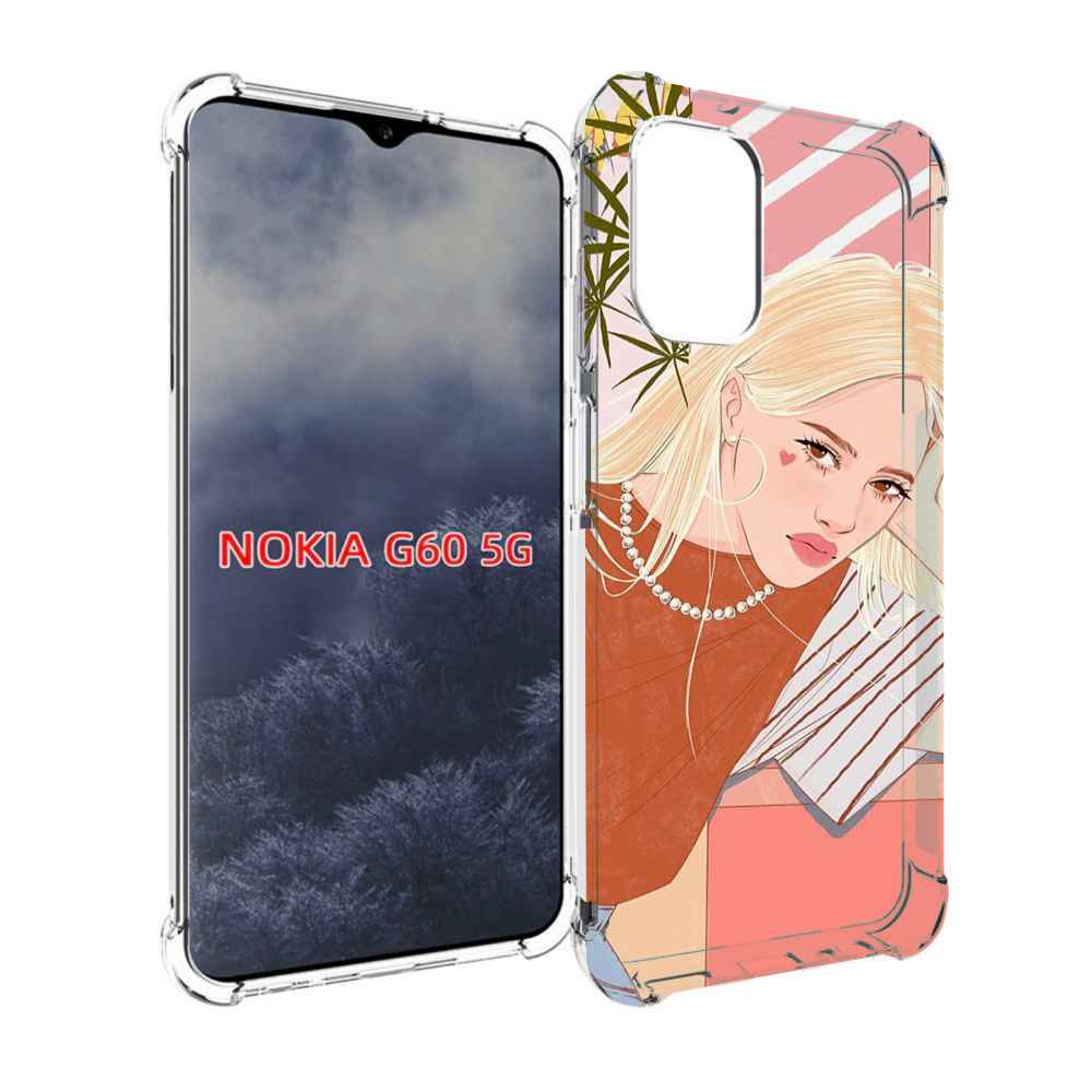 

Чехол MyPads летняя-девочка женский для Nokia G60 5G, Прозрачный, Tocco