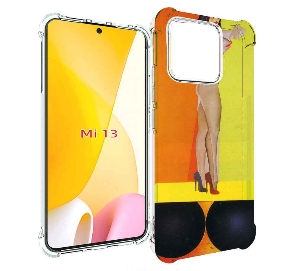 

Чехол MyPads девушка на шарах женский для Xiaomi 13, Прозрачный, Tocco