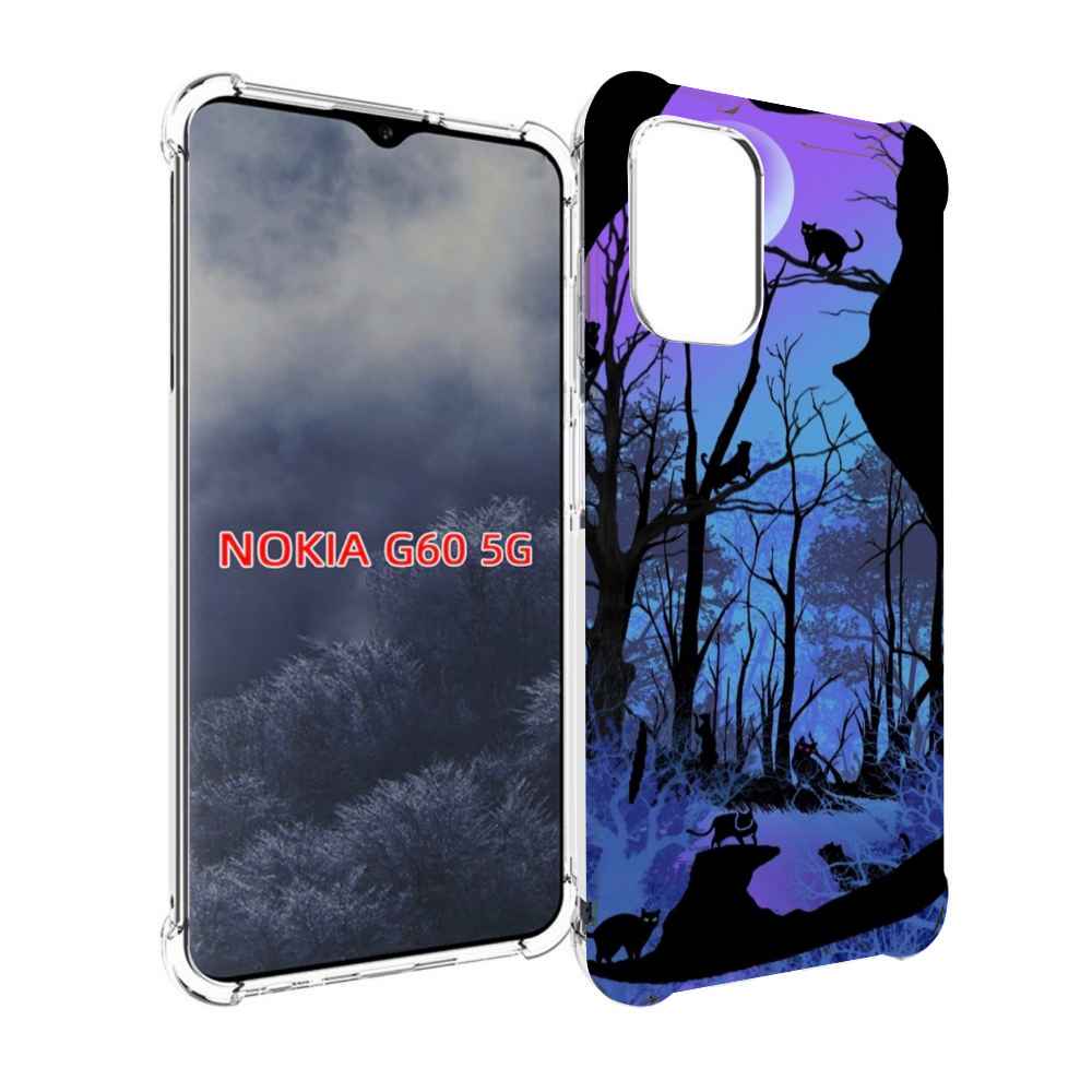 

Чехол MyPads лес внутри кота для Nokia G60 5G, Прозрачный, Tocco