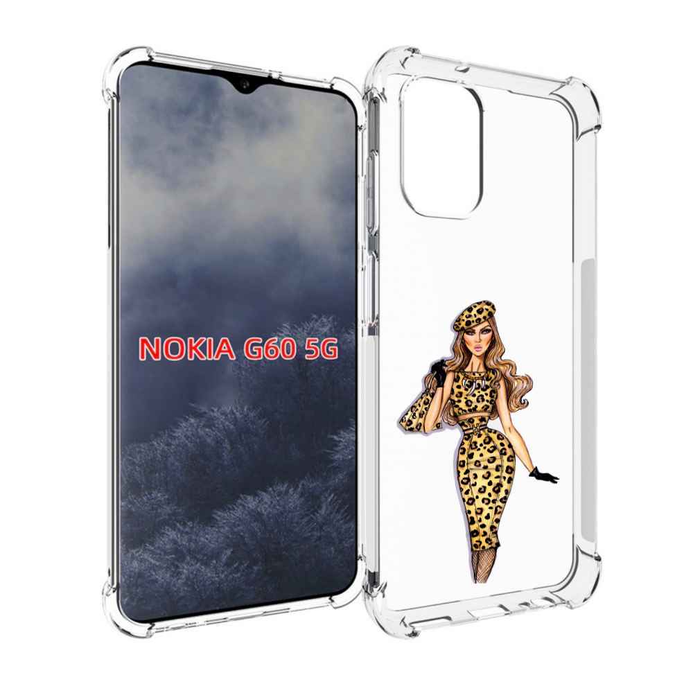 

Чехол MyPads леопардовое платье женский для Nokia G60 5G, Прозрачный, Tocco